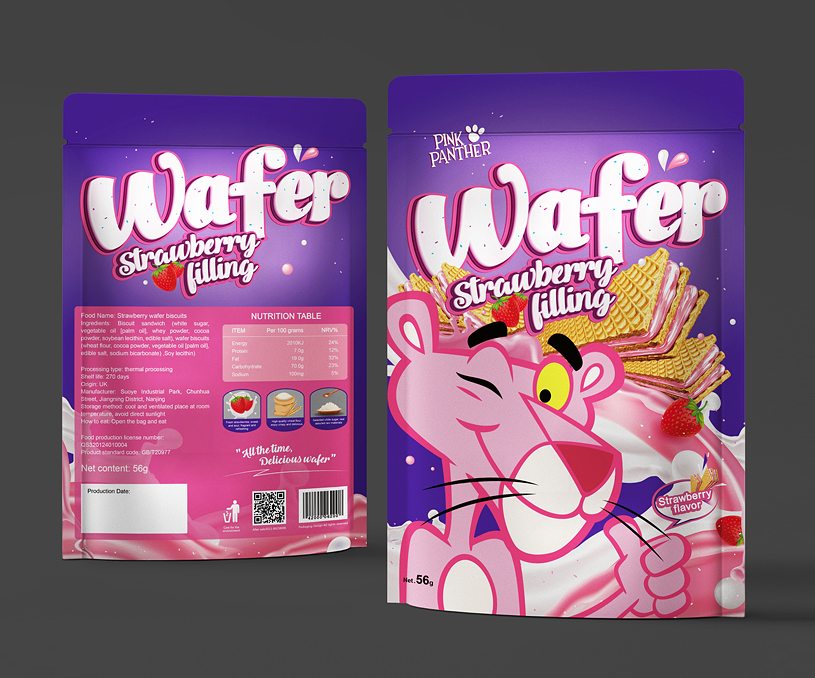 品牌形象 產(chǎn)品包裝設計 ' 《Pink Panther粉紅豹》華夫餅系列 